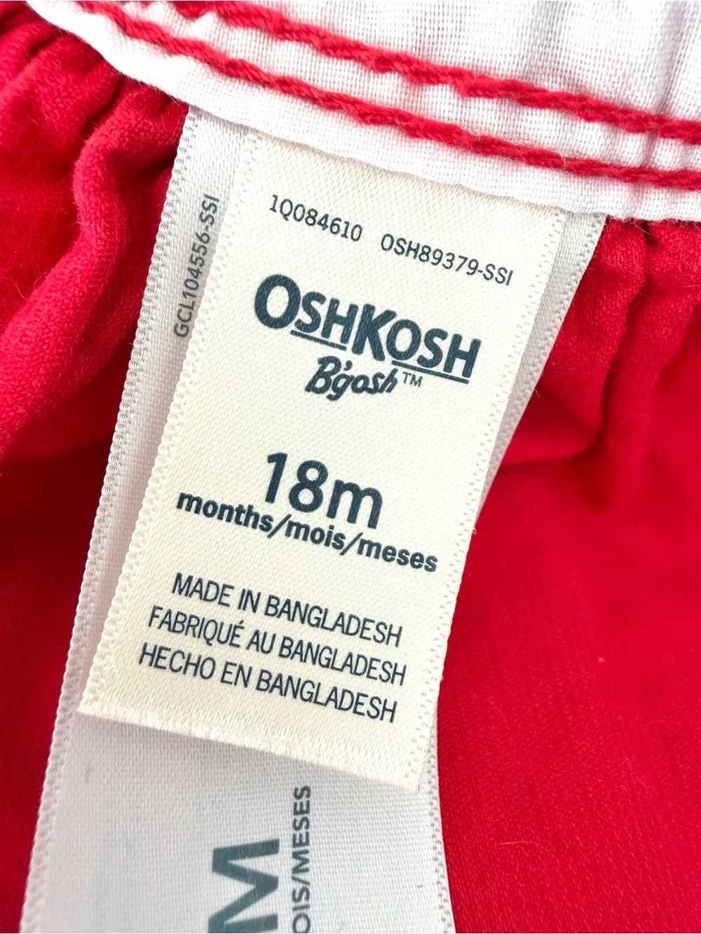 OshKosh Red Corduroy Ruffle Dress